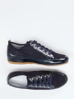 Damen Semler – Komfort-Sneaker aus Veloursleder Dunkel