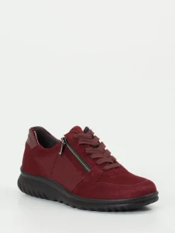 Damen Semler – Komfort-Sneaker aus Veloursleder Bordeaux