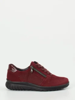Damen Semler – Komfort-Sneaker aus Veloursleder Bordeaux