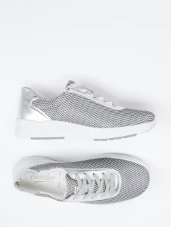 Damen Semler – Komfort-Sneaker aus Textil silberfarben