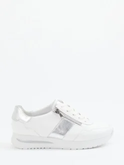 Damen Semler – Komfort-Sneaker aus Kalbleder -silber