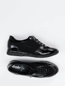 – Komfort-Sneaker aus Velours- und Lackleder*Semler Best