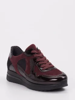 – Komfort-Sneaker aus Veloursleder Bordeaux*Semler Outlet