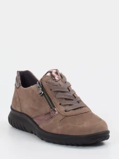 Damen Semler – Komfort-Sneaker aus Veloursleder taupe