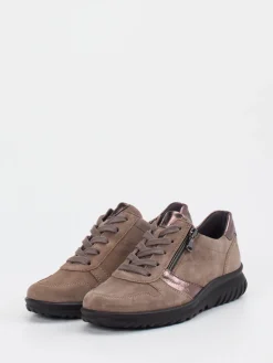 Damen Semler – Komfort-Sneaker aus Veloursleder taupe