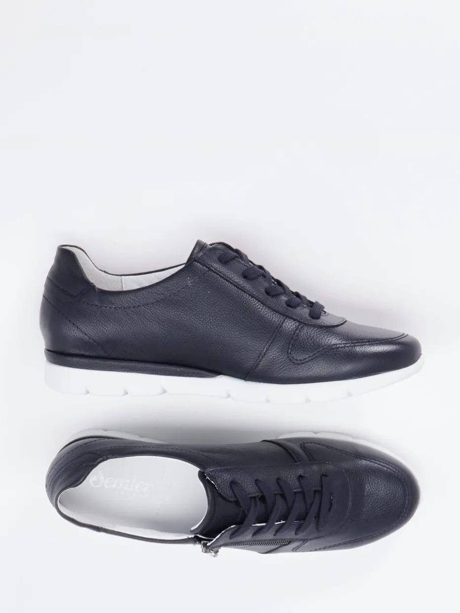 Damen Semler – Komfort-Sneaker aus Kalbleder Dunkel