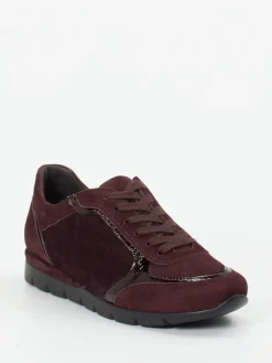 Damen Semler – Komfort-Sneaker aus Veloursleder bordeaux