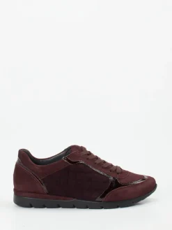 Damen Semler – Komfort-Sneaker aus Veloursleder bordeaux