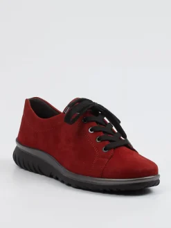 – Komfort-Sneaker aus Veloursleder dunkelrot*Semler New