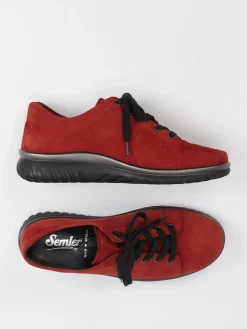 – Komfort-Sneaker aus Veloursleder dunkelrot*Semler New