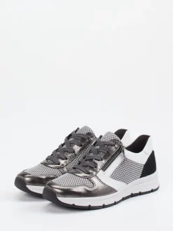 Damen Semler – Komfort-Sneaker aus Metallicleder anthrazit