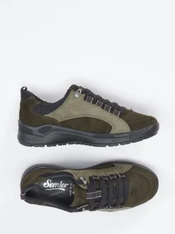 Damen Semler – Komfort-Sneaker aus Veloursleder oliv