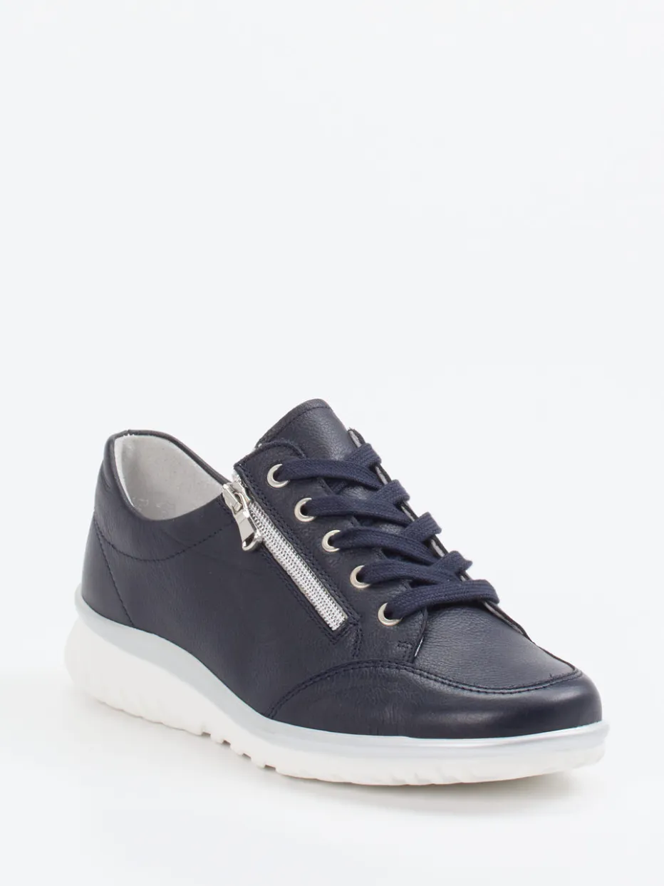 Damen Semler – Komfort-Sneaker aus Kalbleder Dunkel