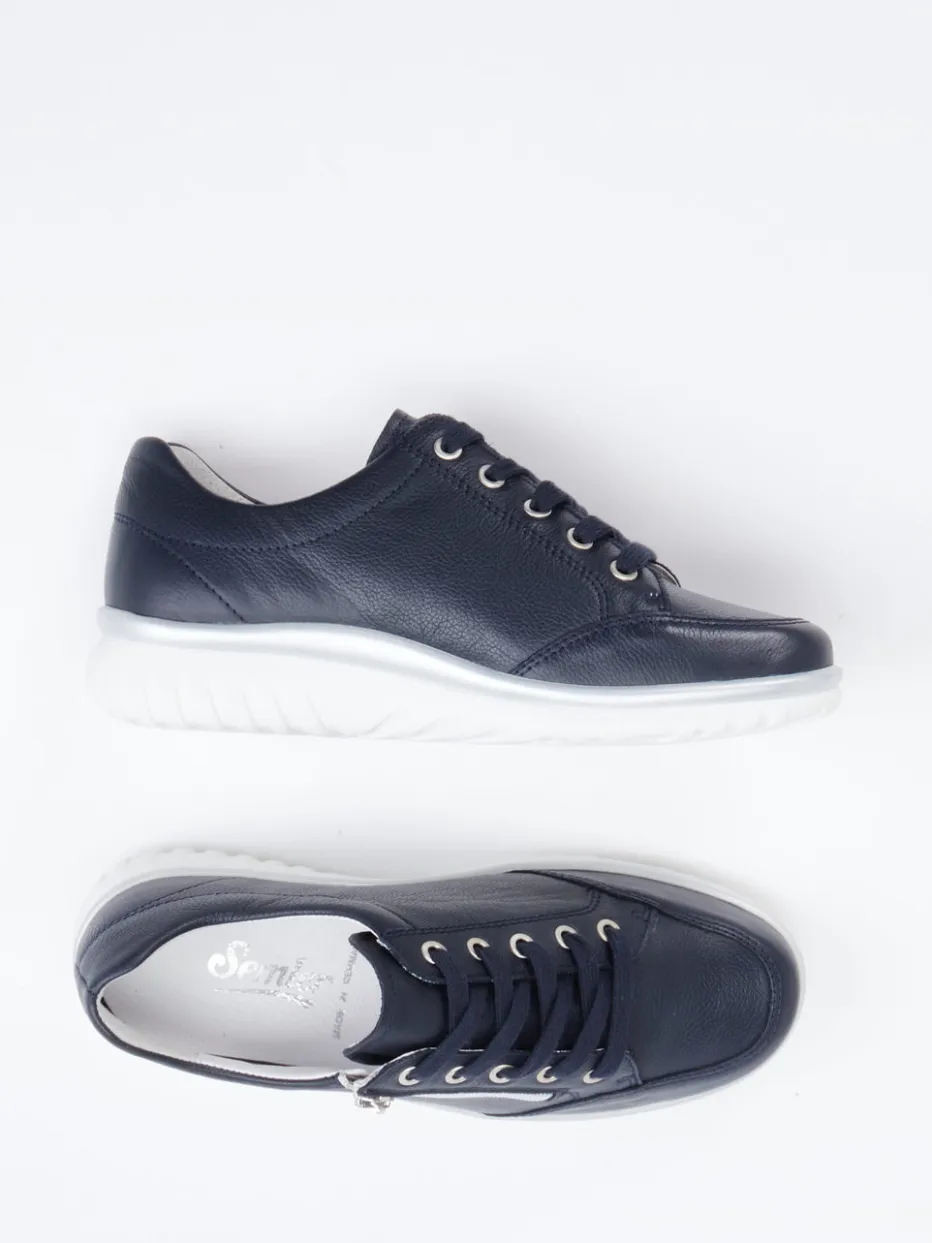 Damen Semler – Komfort-Sneaker aus Kalbleder Dunkel