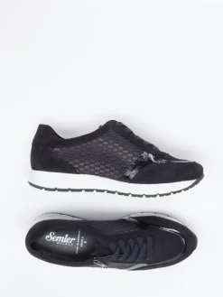 Damen Semler – Komfort-Sneaker aus Veloursleder Dunkel