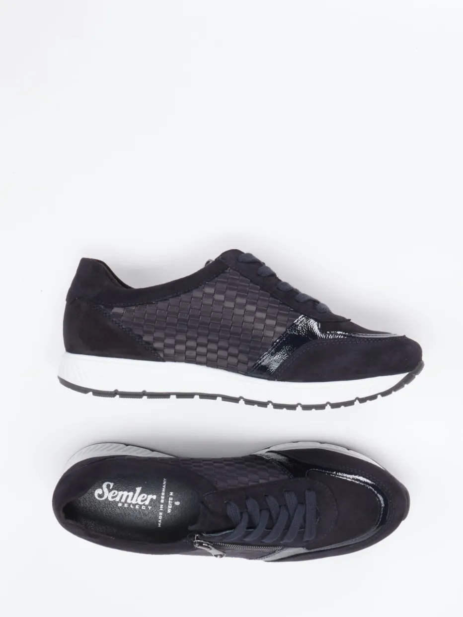 Damen Semler – Komfort-Sneaker aus Veloursleder Dunkel