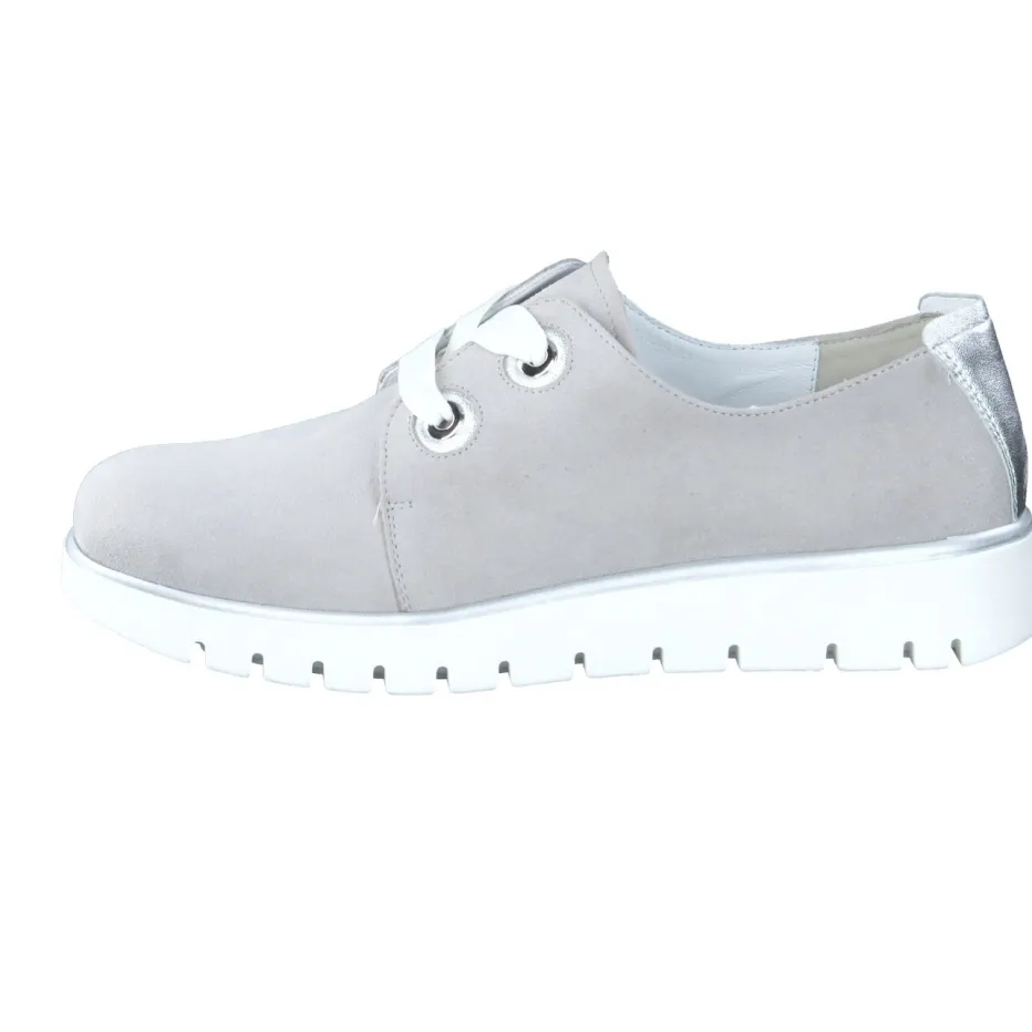 Damen Semler – Komfort-Sneaker aus Veloursleder hellgrau