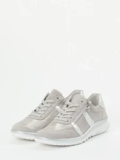 Damen Semler – Komfort-Sneaker aus Veloursleder hellgrau