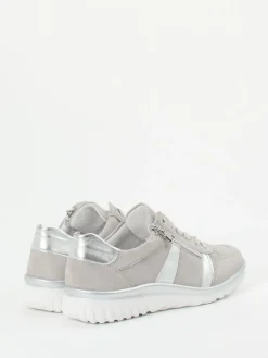 Damen Semler – Komfort-Sneaker aus Veloursleder hellgrau