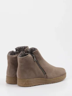 – Komfort-Stiefelette aus Veloursleder taupe*Semler Hot