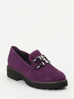 – Loafer aus Veloursleder in Violett*Semler New