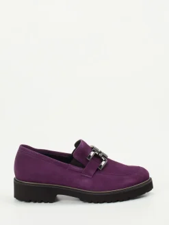 – Loafer aus Veloursleder in Violett*Semler New
