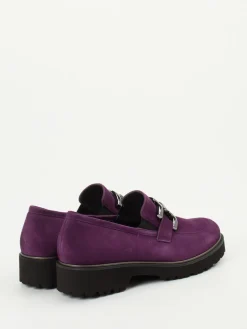 – Loafer aus Veloursleder in Violett*Semler New