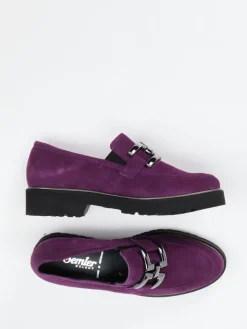 – Loafer aus Veloursleder in Violett*Semler New