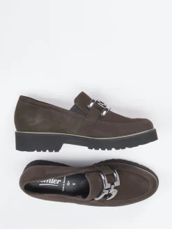 Damen Semler – Loafer aus Veloursleder in Dunkel