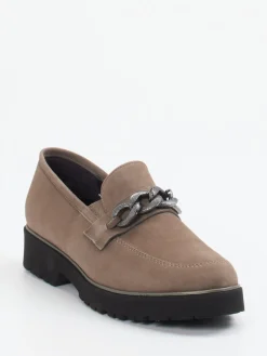 Damen Semler – Loafer aus Veloursleder in Taupe