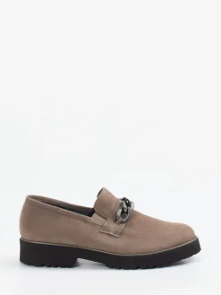 Damen Semler – Loafer aus Veloursleder in Taupe