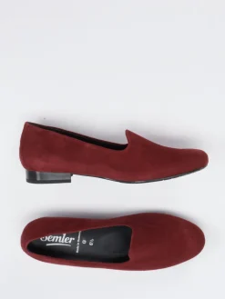 – Loafer aus Veloursleder in Bordeaux*Semler Discount