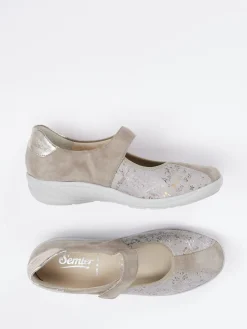 – Mary Janes aus Veloursleder in grau*Semler Sale