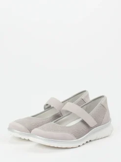 Damen Semler – Mary Janes aus Veloursleder Hell