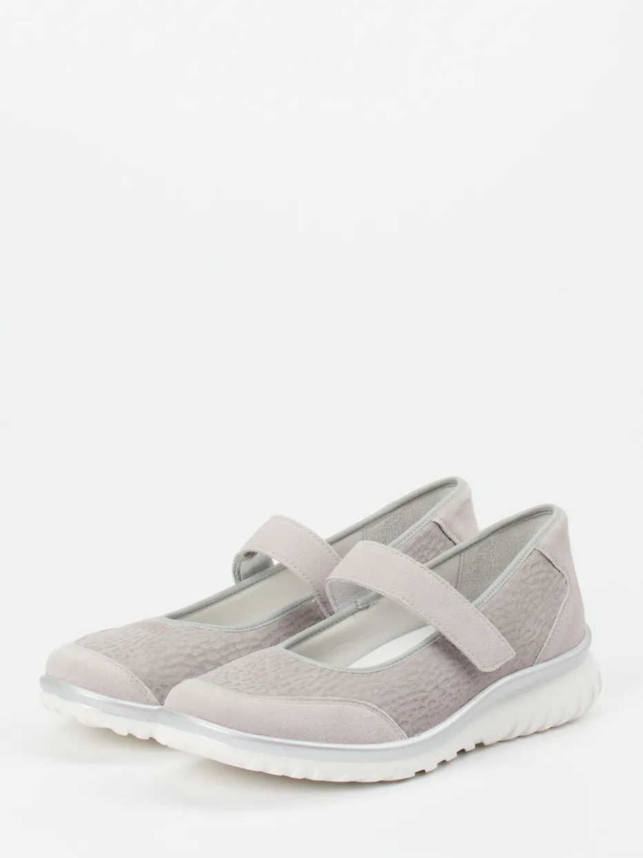 Damen Semler – Mary Janes aus Veloursleder Hell