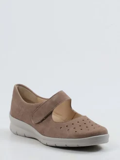 Damen Semler – Mary Janes aus Veloursleder in Taupe