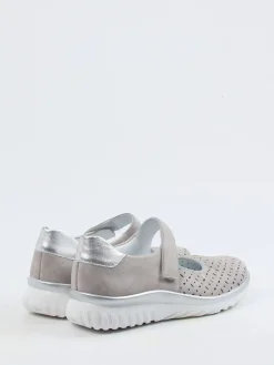 Damen Semler – Mary Janes aus Veloursleder Taupe-Grau