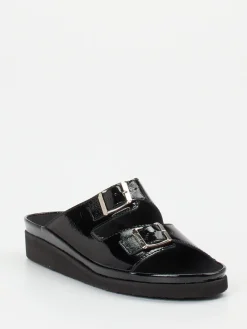 Damen Semler – Pantoletten aus Lackleder in