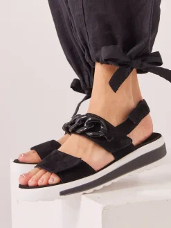 – Sandale aus Veloursleder*Semler New