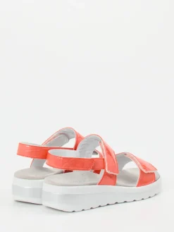 Damen Semler – Sandalen aus Lackleder in Korallenrot
