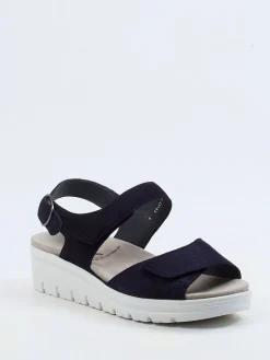 Damen Semler – Sandalen aus Veloursleder Dunkel