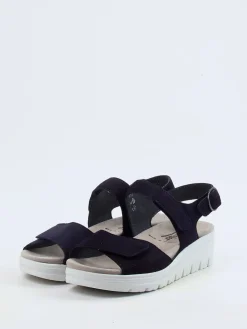 Damen Semler – Sandalen aus Veloursleder Dunkel