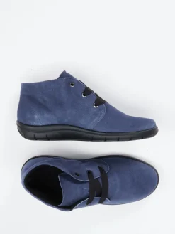 Damen Semler – Schnür-Bootie aus Veloursleder jeans