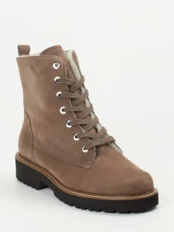 Damen Semler – Schnürboots aus Nubukleder in Taupe