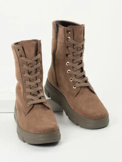 – Schnürboots aus Veloursleder mittel*Semler Hot