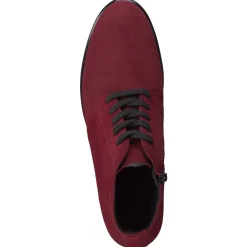 Damen Semler – Schnür-Boots aus Veloursleder bordeauxrot
