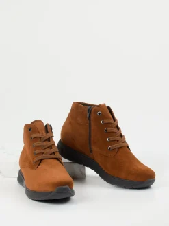 – Schnürboots aus Veloursleder rost*Semler Clearance