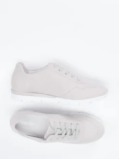 Damen Semler – Schnürschuh aus Veloursleder Hell