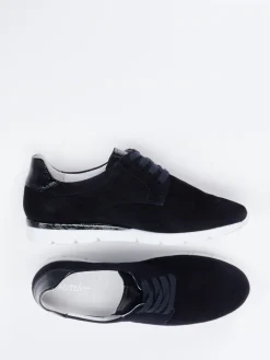 Damen Semler – Schnürschuhe aus Veloursleder Dunkel