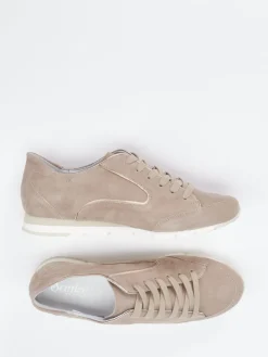 – Schnürsneaker aus Veloursleder in Taupe*Semler Sale
